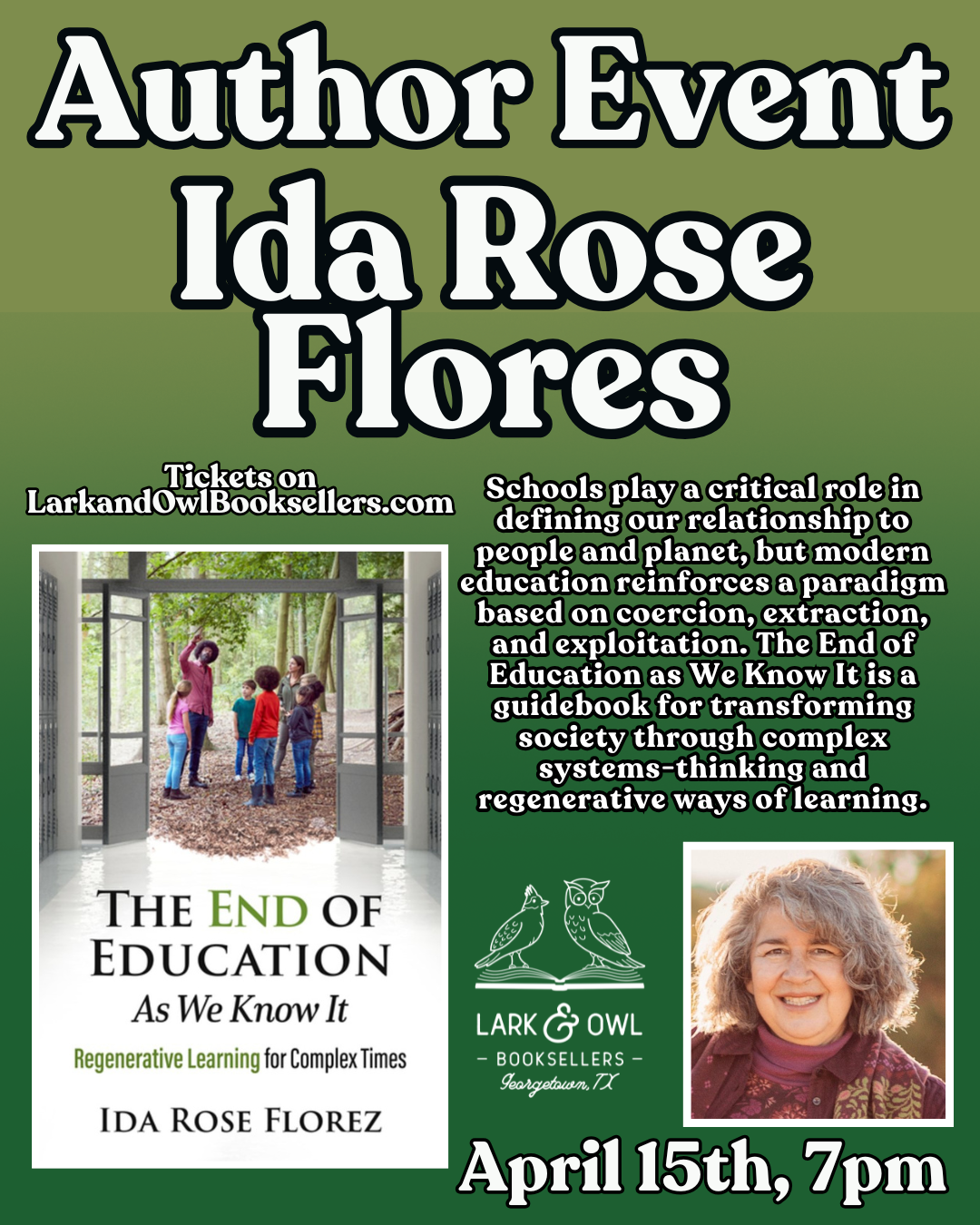 Ida Rose Florez Author Event - THE END OF EDUCATION AS WE KNOW IT